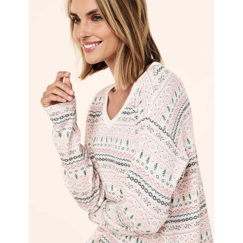 Papinelle Fairisle Waffle Long Sleeve Top and Jogger image number 2